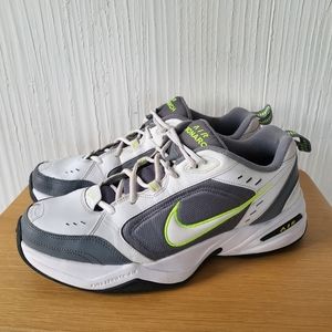 Nike Air Monarch IV Men's 12 White & Gray 415445-100  Sneakers Athletic Shoes